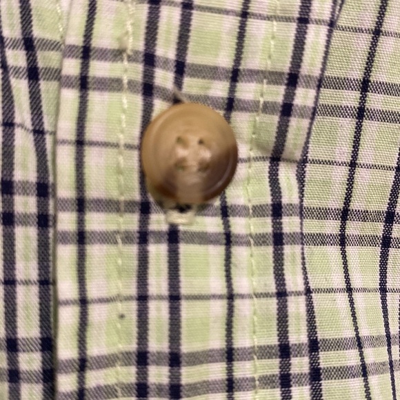 NWOT Boys Infant Green Plaid Button down shirt sleeve  Shirt - Picture 3 of 6